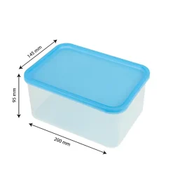 5 Boites plastiques hermétiques professionnelles 2 litres