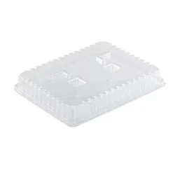 50 Couvercles pour Plateaux Repas 5 compartiments 297 x 231 x 50 mm en OPS - D-Work