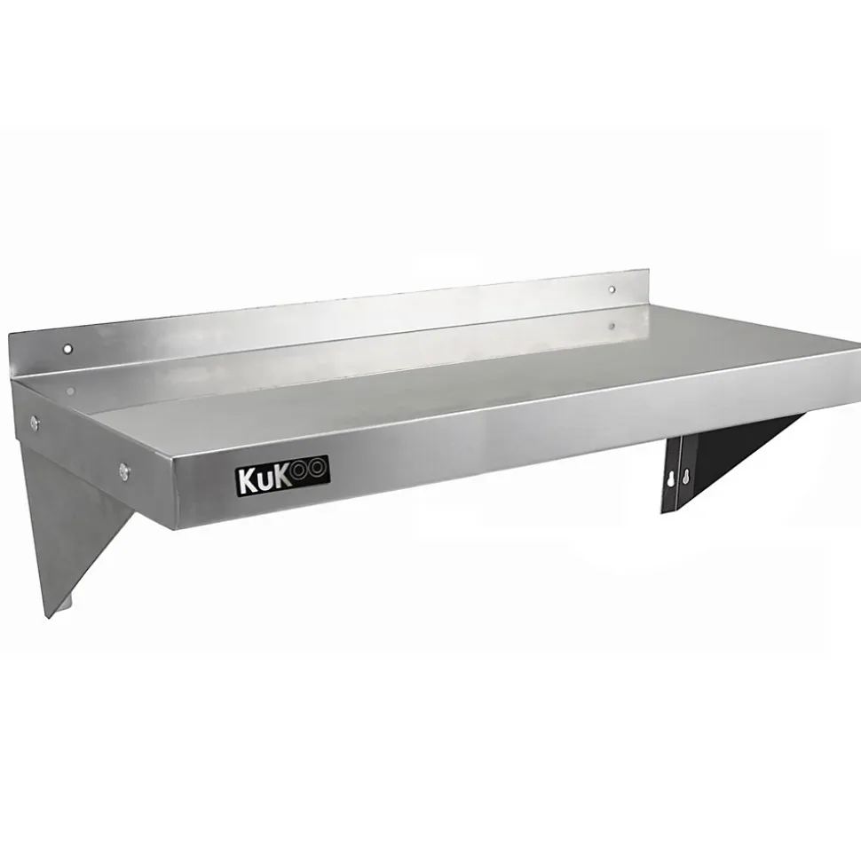 2 Etagères Murales en Inox KuKoo de 100cm x 30cm