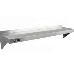 2 Etagères Murales en Inox KuKoo de 140cm x 30cm