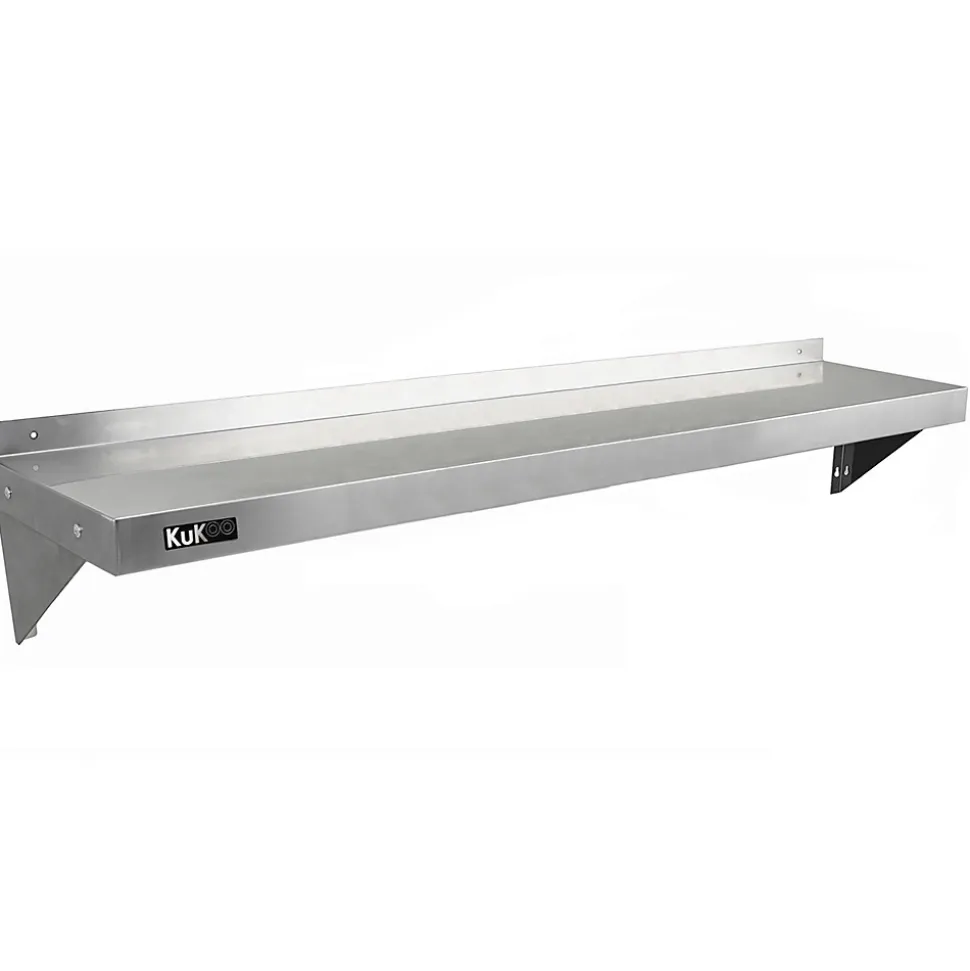 2 Etagères Murales en Inox KuKoo de 150cm x 30cm