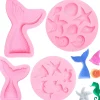 4 Moules En Silicone En Forme De Sirène