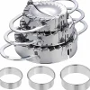 6 Moules Ravioli en Acier Inoxydable