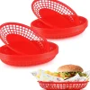 16 Paniers Alimentaires en Plastique Réutilisables rouge
