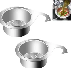 2 Passoire de Cuisine en Inox gris