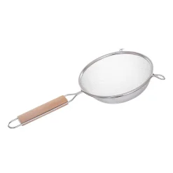 3 passoires inox manche bois - 5Five