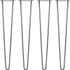 4 Pieds de Table en Epingle à Cheveux - 71cm - 2 Tiges - 10mm