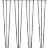 4 Pieds de Table en Epingle à Cheveux - 71cm - 3 Tiges - 12mm