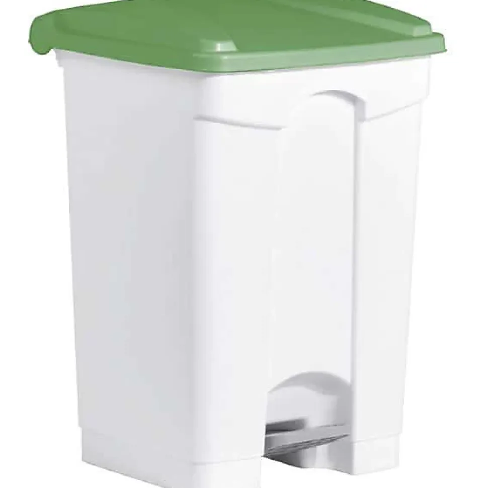 3 Poubelles à tri à pédale 45 litres pour Sac 120 litres - Vert
