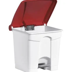 3 Poubelles à tri à pédale pour Sac 120 litres - Blanc