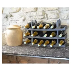 3 Supports Range Bouteilles empilables 18 Bouteilles