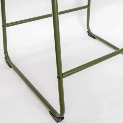 2 tabourets de bar en tissu vert kaki, Deko & Co