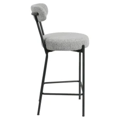 2 tabourets de bar gris boucle Areni