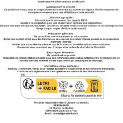 3400 Tourtières en Aluminium 145 ml D. 109 x H. 21 mm Pratiques, Résistantes et Jetables pour Cuisson et Congélation - D-Work