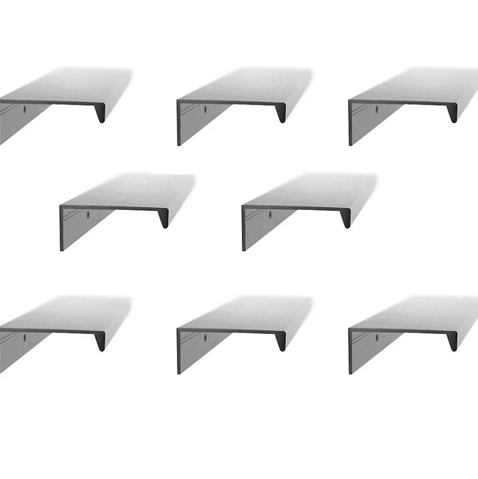 8 Un. poignées de meuble cuisine et salle de bain profil aluminium anodisé Ext. 30X8MM - - entraxe 16MM