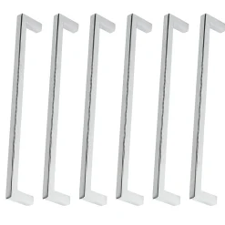 6 Un. poignées de meuble chromé brillant de cuisine tiroir armoire - entraxe 192MM