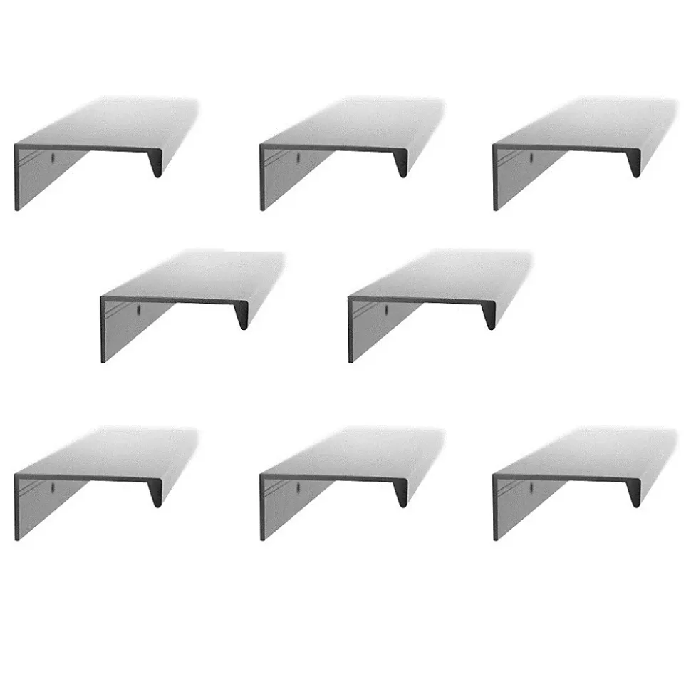 8 Un. poignées de meuble cuisine et salle de bain profil aluminium anodisé Ext. 30X8MM - - entraxe 16MM