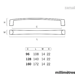 6 Un. poignées de meuble en 128MM fer vieilli cuisine porte tiroir armoire