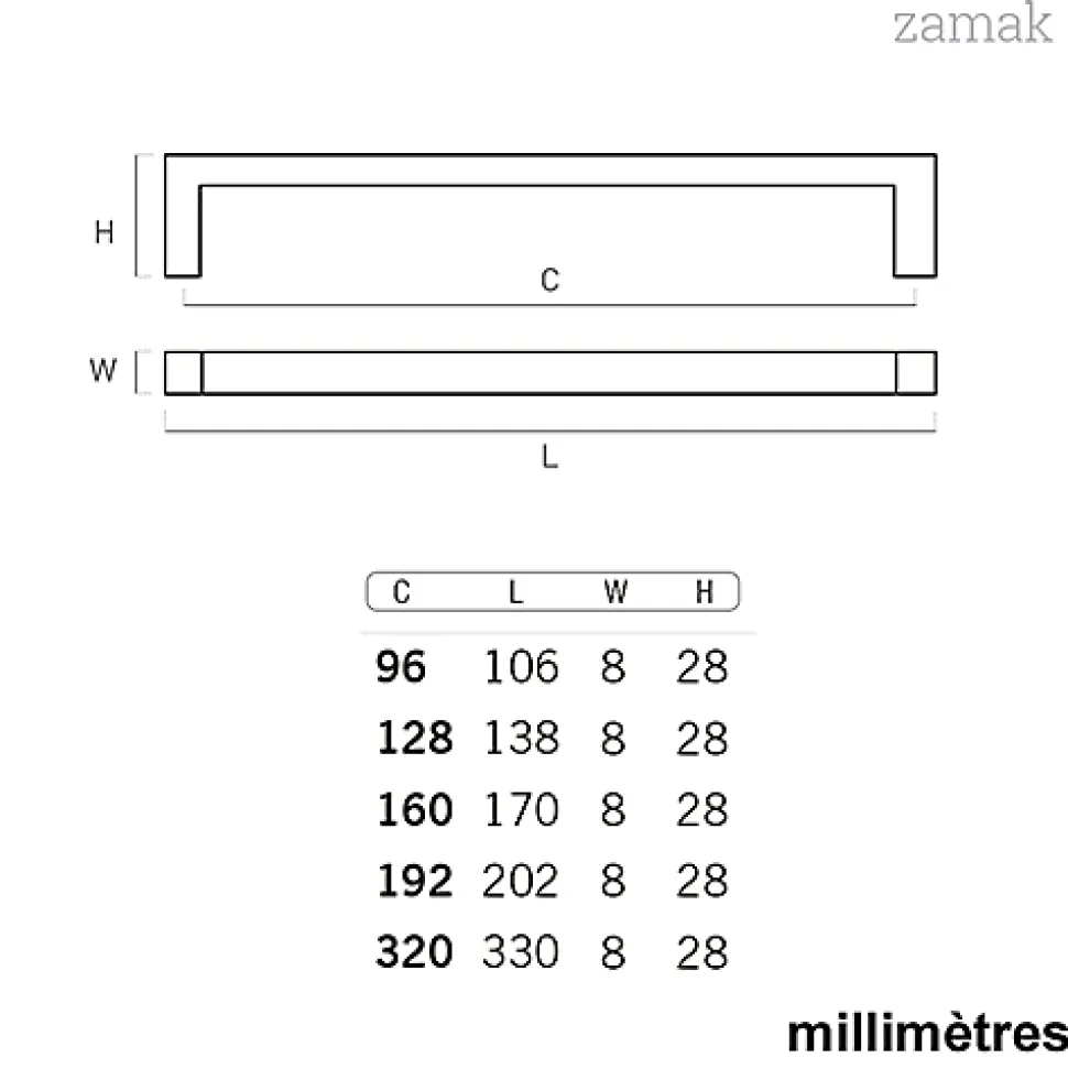 6 Un. poignées de meuble en 128MM inox mat cuisine tiroir armoire