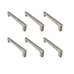 6 Un. poignées de meuble en acier inoxydable qualité AISI-304 cuisine salle de bain- entraxe 160MM