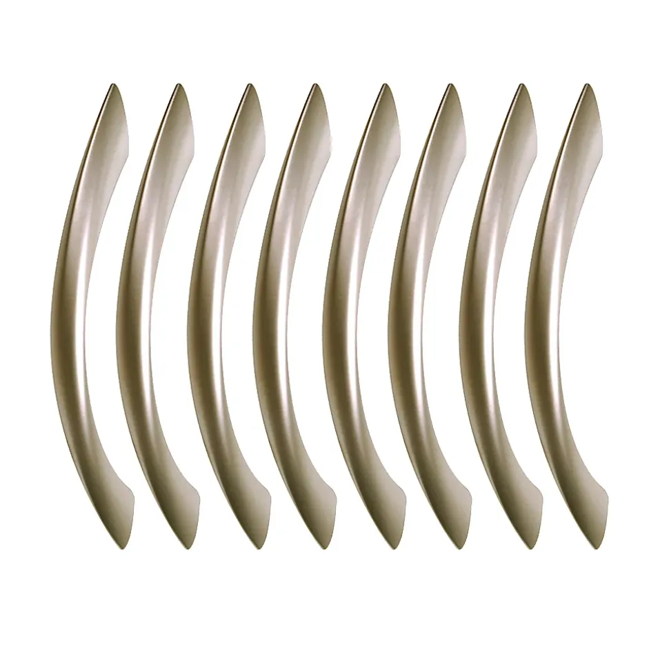 8 Un. poignées de meuble en zamak nickel mat pour tous les types et armoire - entraxe 96MM