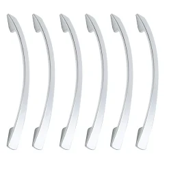 6 Un. poignées de meuble en zamak en chromé mat pour tous les types s et armoire - entraxe 128MM