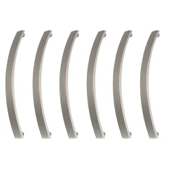 6 Un. poignées de meuble en inox mat pour armoire cuisine et tiroir - entraxe 128MM