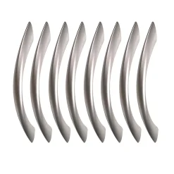 8 Un. poignées de meuble en zamak chromé mat pour tous les types et armoire - entraxe 96MM