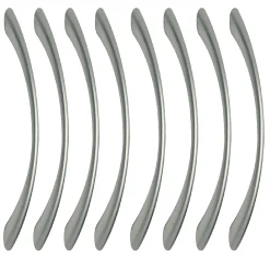 8 Un. poignées de meuble en zamak chromé mat pour tous les types et armoire - entraxe 128MM