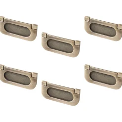 6 Un.poignées de meuble en 64MM laiton brossé pour tiroir armoire