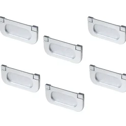 6 Un.poignées de meuble en 64MM chromé mat pour tiroir armoire