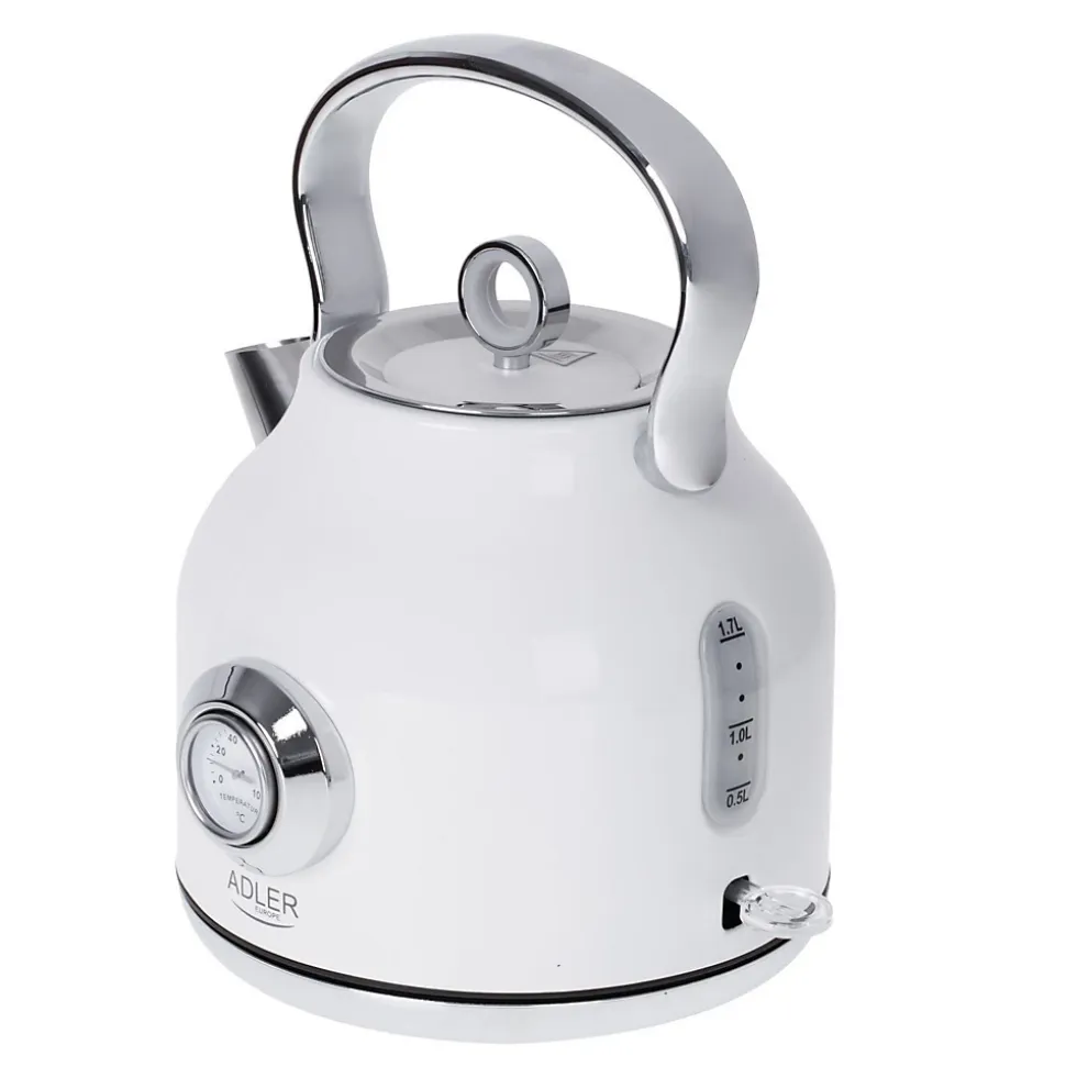 Adler AD 1346 Bouilloire électrique blanc avec thermomètre 1,7L STRIX