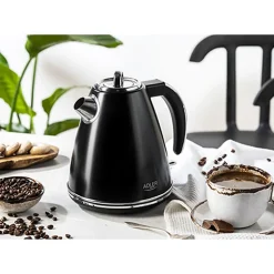 Adler AD 1343B Bouilloire électrique en métal 1,5 litres Système de contrôle de sécurité, Puissance max. 2200W, Noir