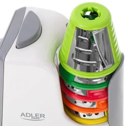 ADLER EUROPE AD4815 Hachoir électrique à légumes, râpe à 5 pointes y compris râpe, puissance 150 W