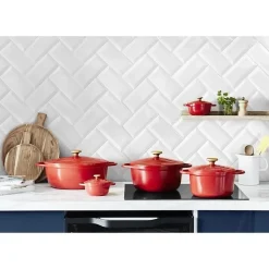 Air cocotte légère ovale 30 x 23 cm, fonte d'aluminium rouge