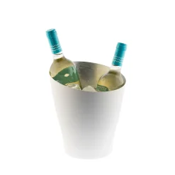 Alloy Blanc - Seau à glace en métal 2 bouteilles (5 L)