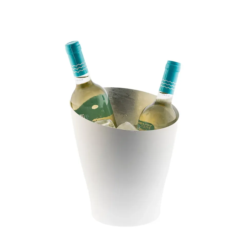 Alloy Blanc - Seau à glace en métal 2 bouteilles (5 L)