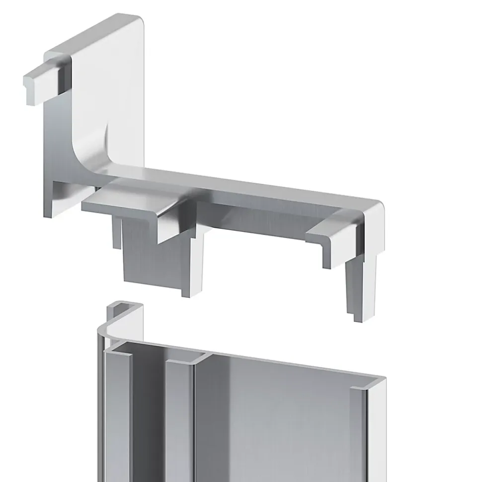 Angle extérieur pour rail de plan de travail acier brossé Caraway Innovo GoodHome