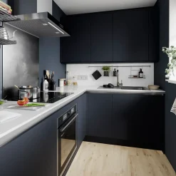 Angle extérieur pour rail de plan de travail acier brossé Caraway Innovo GoodHome