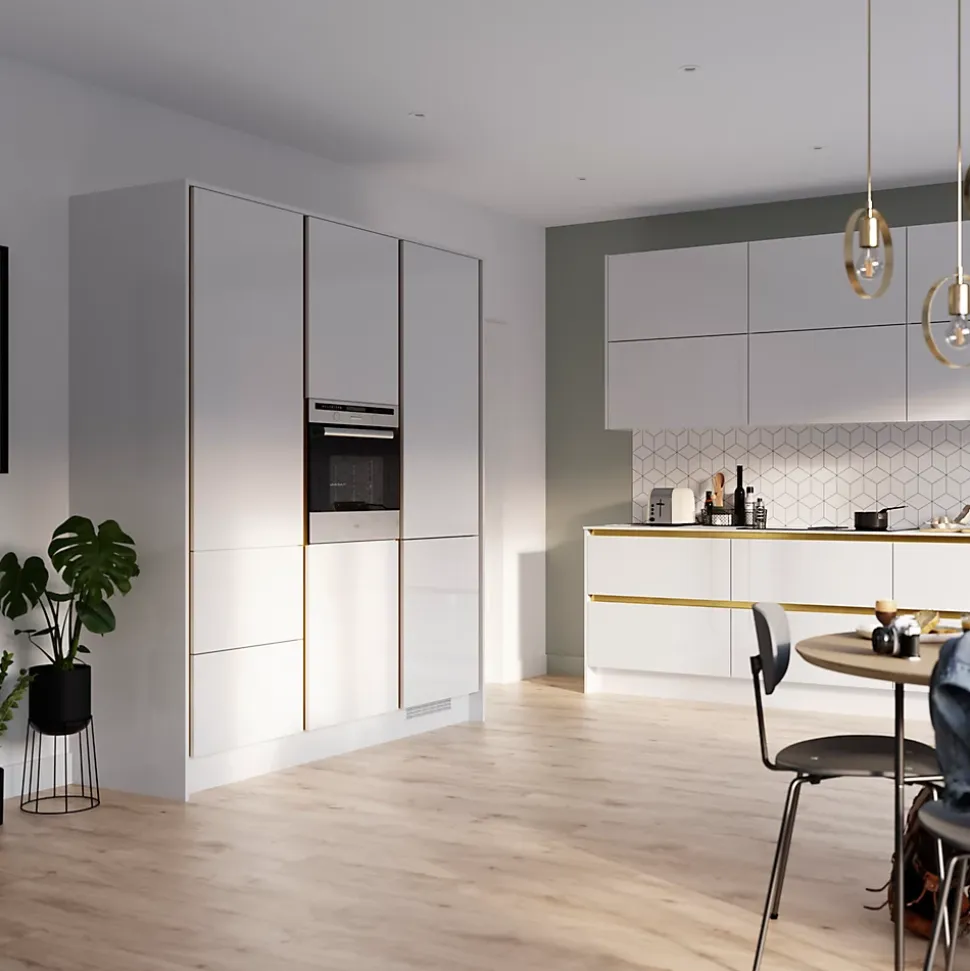 Angle extérieur pour rail de plan de travail acier brossé Caraway Innovo GoodHome