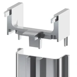 Angle extérieur pour rail de tiroir acier brossé Caraway Innovo GoodHome