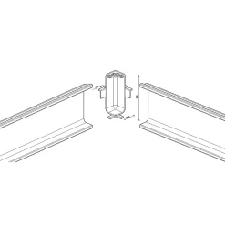 Angle intérieur pour rail de tiroir acier brossé Caraway Innovo GoodHome