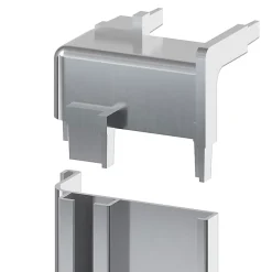 Angle intérieur pour rail de plan de travail acier brossé Caraway Innovo GoodHome