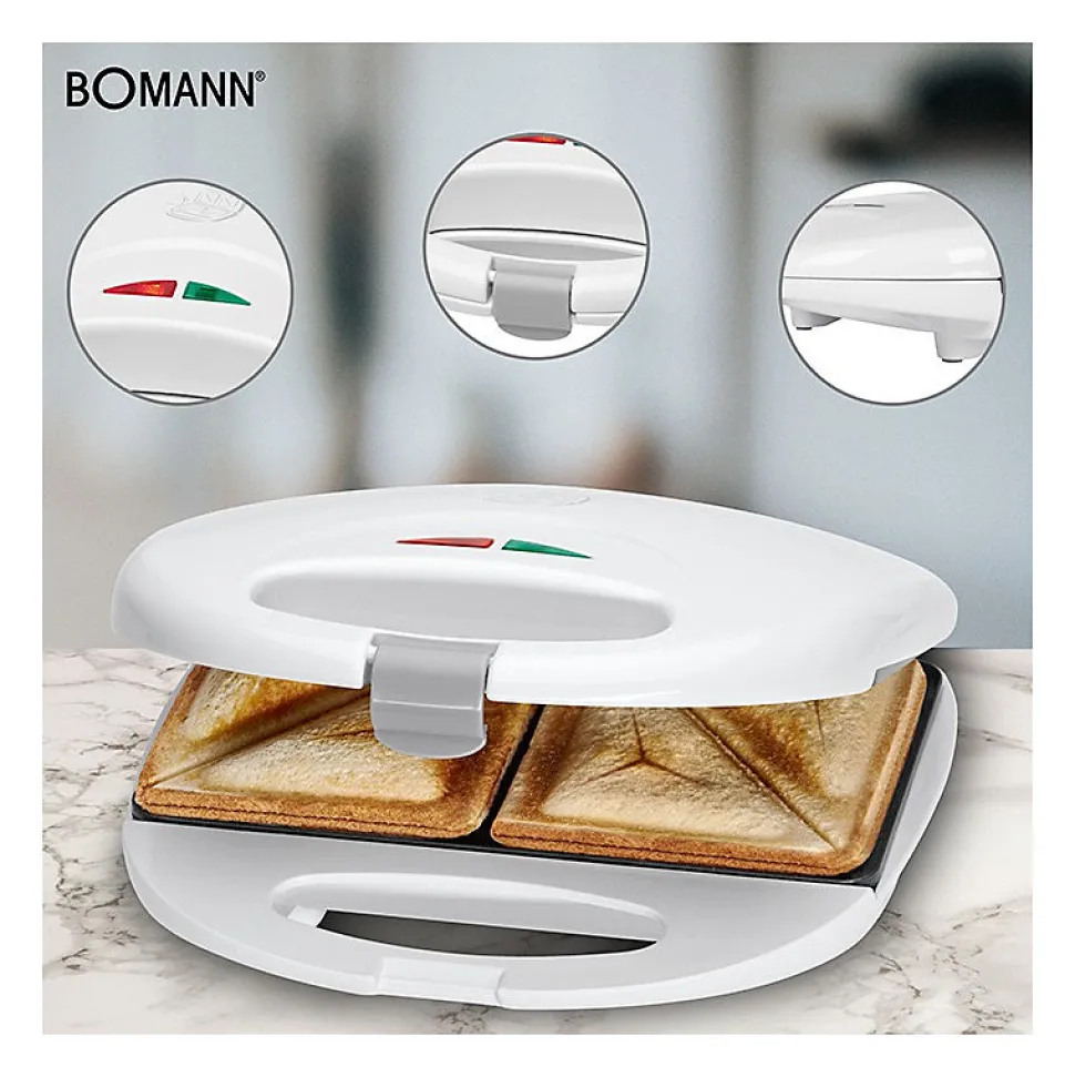 Appareil à croque monsieur Bomann ST 5016 CB Blanc