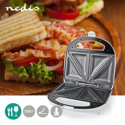 Appareil à Croque-monsieur 700W Contrôle automatique de température NEDIS