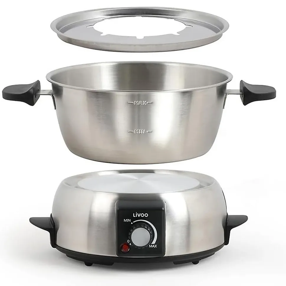 Appareil à fondue électrique Livoo DOC263 - 8 personnes, 1,8L, 1000W, accessoires inclus