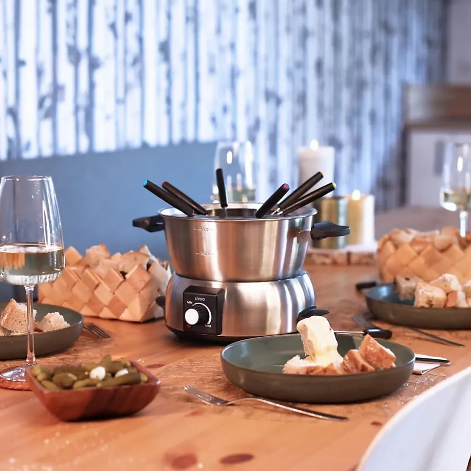 Appareil à fondue électrique Livoo DOC263 - 8 personnes, 1,8L, 1000W, accessoires inclus