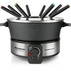 Appareil à fondue Taurus FF2 de 1000W, capacité de 2L, pour 8 personnes, tous types de fondue, température régable