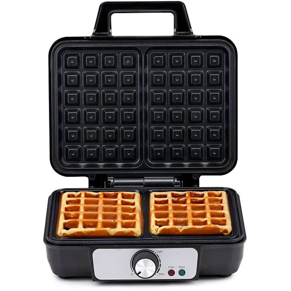 Appareil à gaufres 1000W 2 Plaques Révetement Anti-adhésif ALPINA