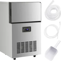 Appareil à glaçons argenté 45 kg / 24 h vidaXL